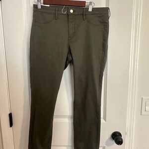 NWT H&M Skinny Ankle Regular Waist Olive Green Women's Jeans Sz 31